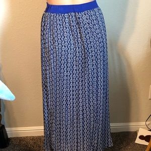 Long blue skirt